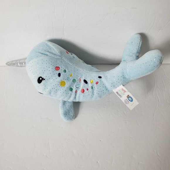 Blue Stuffed Narwhal Baby & Mama Narwhals - Picture 6 of 9